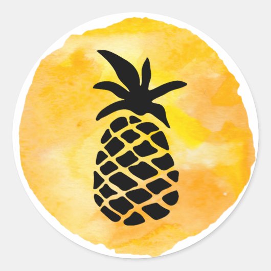 Ananas-Aufkleber Runder Aufkleber (Vorderseite)