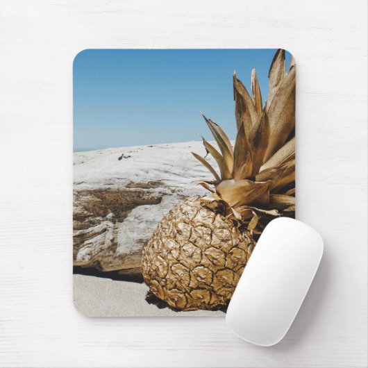 Ananas aus Gold am Strand Mousepad (Mit Mouse)