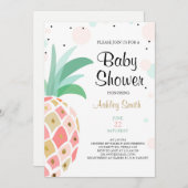 Ananas Baby Dusche Einladung Tropical Bridal (Vorne/Hinten)