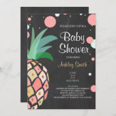 Ananas Baby Dusche Einladung Tropical Bridal (Vorne/Hinten)