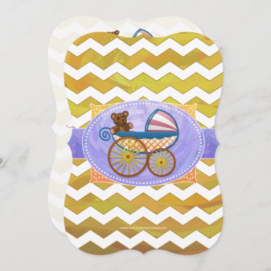 Ananas Baby Stuff Einladung (Vorne/Hinten)