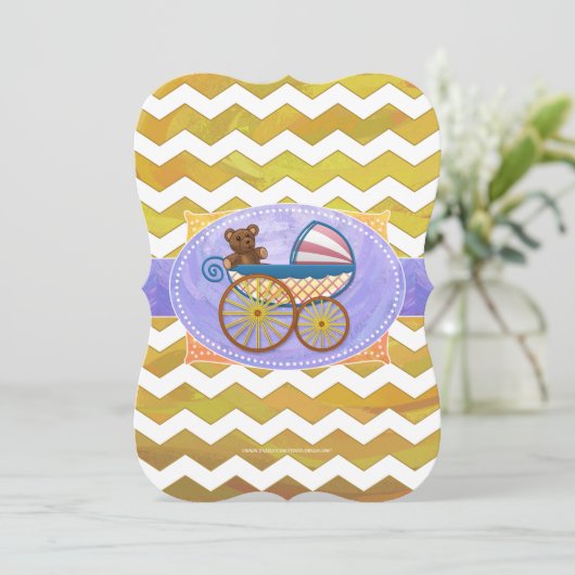 Ananas Baby Stuff Einladung (Stehend Vorderseite)