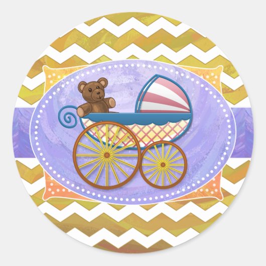 Ananas Baby Stuff Runder Aufkleber (Vorderseite)