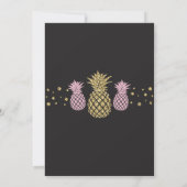 Ananas Bachelorette Goldmedaille Einladung (Rückseite)