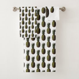 Ananas-Badehandtücher, Waschtuch Badhandtuch Set