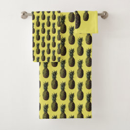 Ananas-Badehandtücher, Waschtuch Badhandtuch Set
