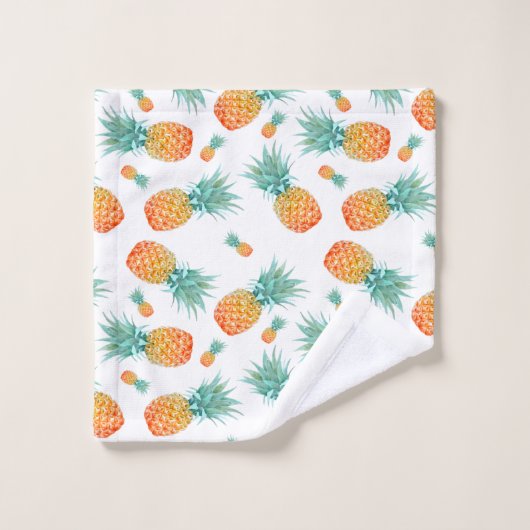 Ananas Badhandtuch Set (Waschlappen)