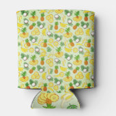 Ananas Bananen und Kokosnüsse Insel Vibes Dosenkühler (Rückseite)