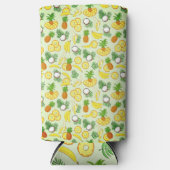 Ananas Bananen und Kokosnüsse Insel Vibes Selters Dosenkühler (Vorderseite)