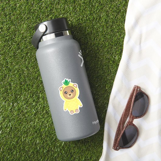 Ananas-Bärenaufkleber Aufkleber (HydroFlask Insitu)
