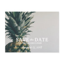 Ananas Beach Hochzeit in Urlaubsort Save the Date