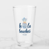 Ananas Beach Urlaub maßgeschneidert Glas (Vorderseite)