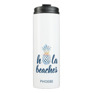 Ananas Beach Urlaub maßgeschneidert Thermosbecher