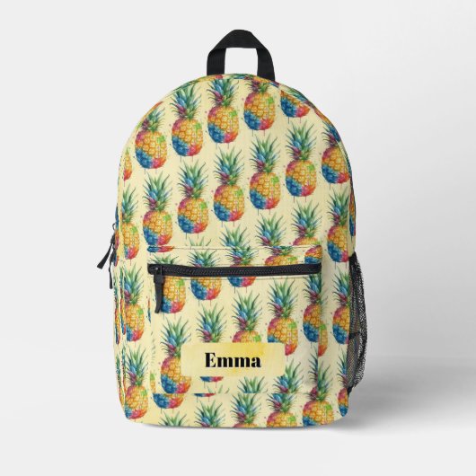 Ananas Bedruckter Rucksack (Vorderseite)