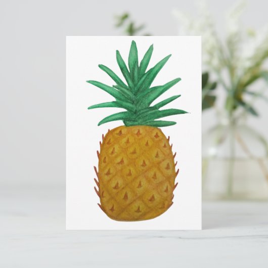 Ananas Begleitkarte (Stehend Vorderseite)