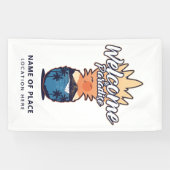 Ananas Begrüßen Sie benutzerdefinierten Text und F Banner (Horizontal)