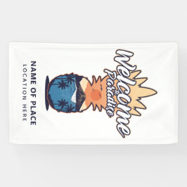 Ananas Begrüßen Sie benutzerdefinierten Text und F Banner