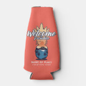 Ananas Begrüßen Sie die benutzerdefinierte Textfla Flaschenkühler (Vorderseite)