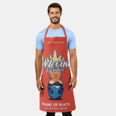 Ananas Begrüßung individuelle Name, Text & Farbe Schürze (Getragen)