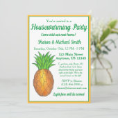 Ananas Begrüßung Open House Party in Einladung (Stehend Vorderseite)