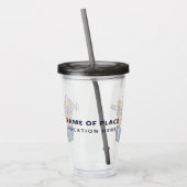 Ananas Begrüßung von benutzerdefinierten Texttumor Acryltrinkbecher (Links)