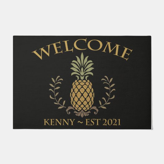 Ananas-Begrüßungsmatte, Tropenmatte Fußmatte (Vorderseite)