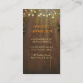 Ananas-beleuchtet rustikale Strand-Schnur Visitenkarte (Rückseite)