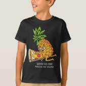 Ananas Belongs auf Pizza Lover Funny Food Pub T-Shirt (Vorderseite)