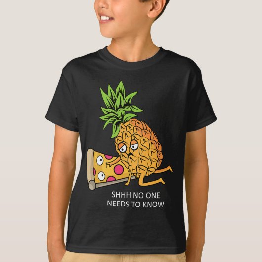 Ananas Belongs auf Pizza Lover Funny Food Pub T-Shirt (Vorderseite)