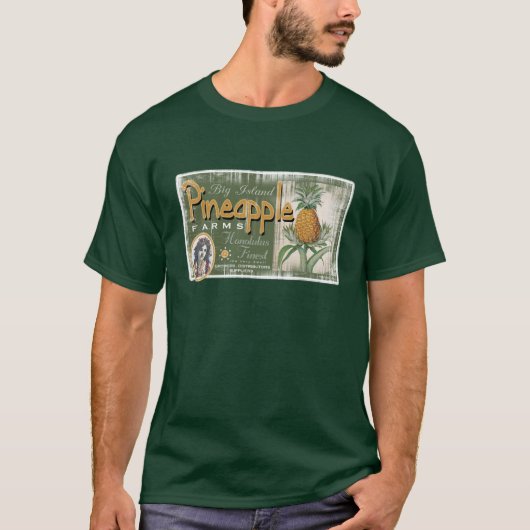 Ananas bewirtschaftet dunkles Kleid T-Shirt (Vorderseite)