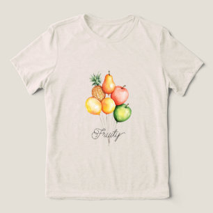 Ananas Birnen Früchte Luftballon Tri-Blend Shirt