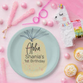 Ananas Birthday Tropical Summer Aloha Party Pappteller (Party)