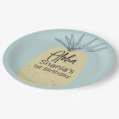 Ananas Birthday Tropical Summer Aloha Party Pappteller (Schrägansicht)