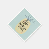 Ananas Birthday Tropical Summer Aloha Vielen Dank Serviette (Ecke)
