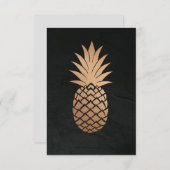 Ananas Black Gold Tropical Minimalistisch elegant (Vorne/Hinten)