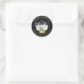 Ananas-Blase-Badewanne Runder Aufkleber (Tasche)