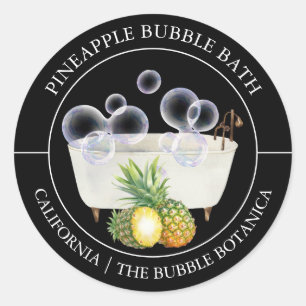 Ananas-Blase-Badewanne Runder Aufkleber
