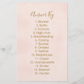 Ananas BläsernBaby Dusche Word Scramble Game (Rückseite)