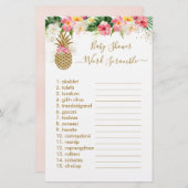 Ananas BläsernBaby Dusche Word Scramble Game (Vorne/Hinten)