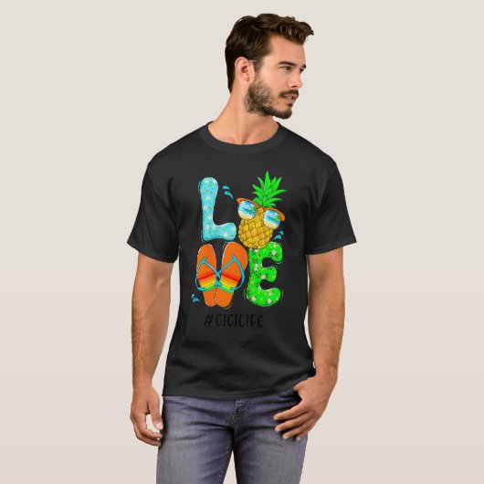 Ananas blättrig Liebe Sommerni (22) T-Shirt (Vorne ganz)
