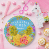 Ananas Blauer Blauer Pappteller (Party)