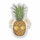 Ananas bleibe aufkleber (Vorderseite)