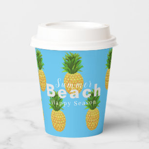 Ananas Blue Pappbecher