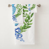 Ananas Blue & White Ginger Jar Badhandtuch Set (Insitu)