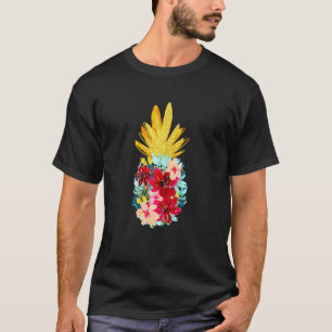 Ananas Blume Aloha Hawaii Vintag Flora T-Shirt