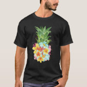 Ananas-Blume Aloha Hawaiianisches T-Shirt Ananas-T (Vorderseite)