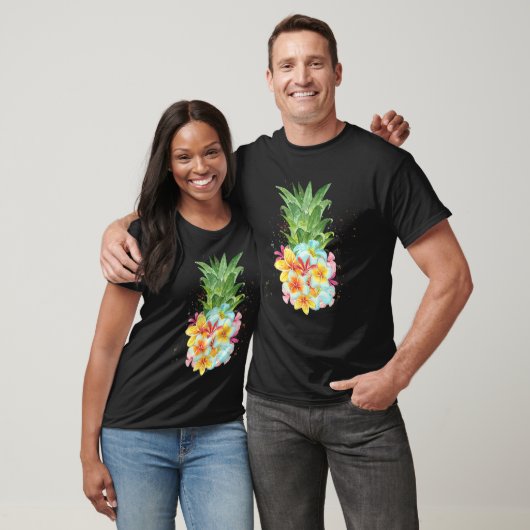 Ananas-Blume Aloha Hawaiianisches T-Shirt Ananas-T (Unisex)