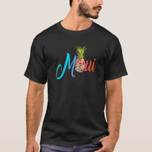 Ananas-Blume Maui Hawaiian Vintag Hawaii Flo T-Shirt