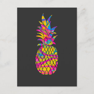 Ananas Blumengarten Abstrakte Kunst Postkarte