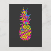 Ananas Blumengarten Abstrakte Kunst Postkarte (Vorderseite)